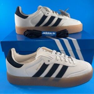 Adidas Men's Samba White and Black Sneakers